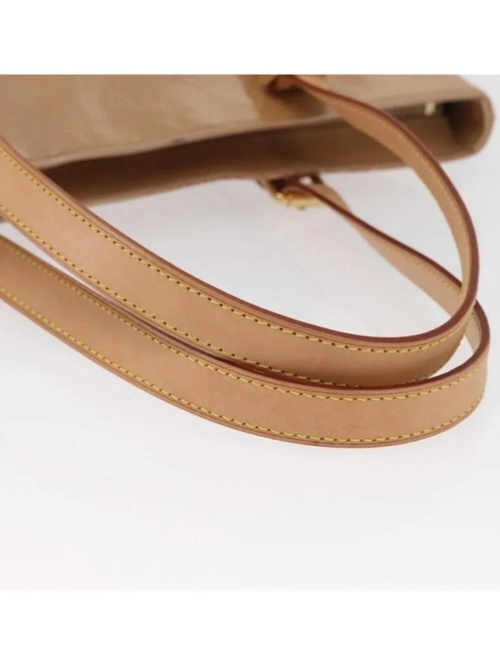 Authentic LOUIS VUITTON Monogram Vernis Brentwood Shoulder Bag Noisette M91511
